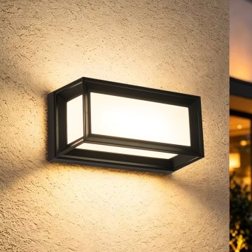 Brilagi - LED vanjsko zidno svjetlo s senzorom PARKER LED/12W/230V crno IP44