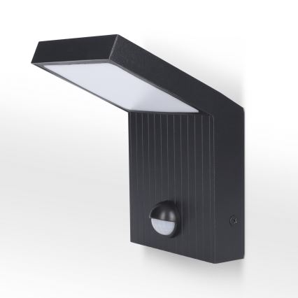 Brilagi - LED vanjska zidna svjetiljka s senzorom RIANO LED/8W/230V antracit IP65