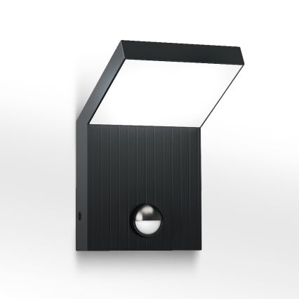 Brilagi - LED vanjska zidna svjetiljka s senzorom RIANO LED/8W/230V antracit IP65