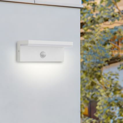 Brilagi - LED vanjsko zidno svjetlo sa senzorom TESSI LED/10W/230V bijela IP54