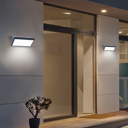 Brilagi - LED vanjsko zidno svjetlo sa senzorom TRIANGLE LED/20W/230V antracit IP65