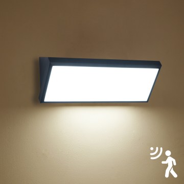 Brilagi - LED vanjsko zidno svjetlo s senzorom TRIANGLE LED/42W/230V 45 cm crno IP65
