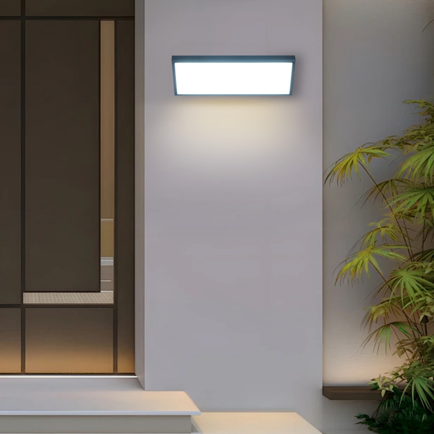 Brilagi - LED vanjsko zidno svjetlo sa senzorom TRIANGLE LED/42W/230V 45 cm antracit IP65