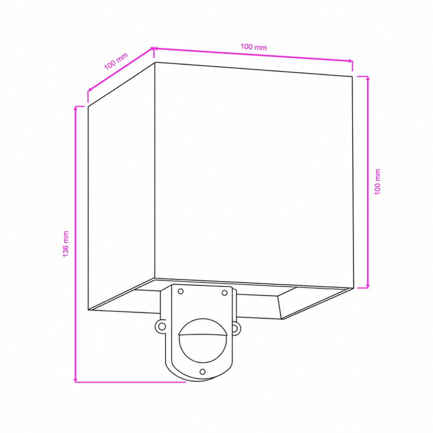 BRILAGI - LED vanjsko zidno svjetlo sa senzorom CUBE LED/6W/230V crna IP65