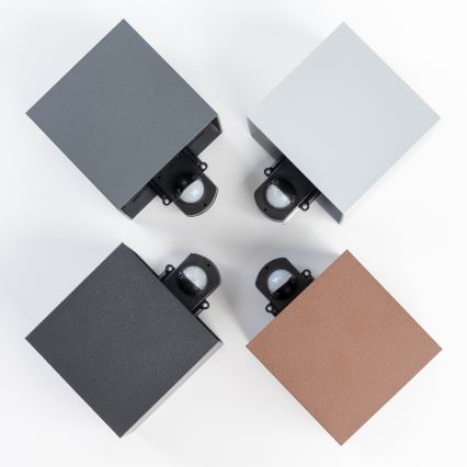 BRILAGI - LED vanjsko zidno svjetlo sa senzorom CUBE LED/6W/230V crna IP65