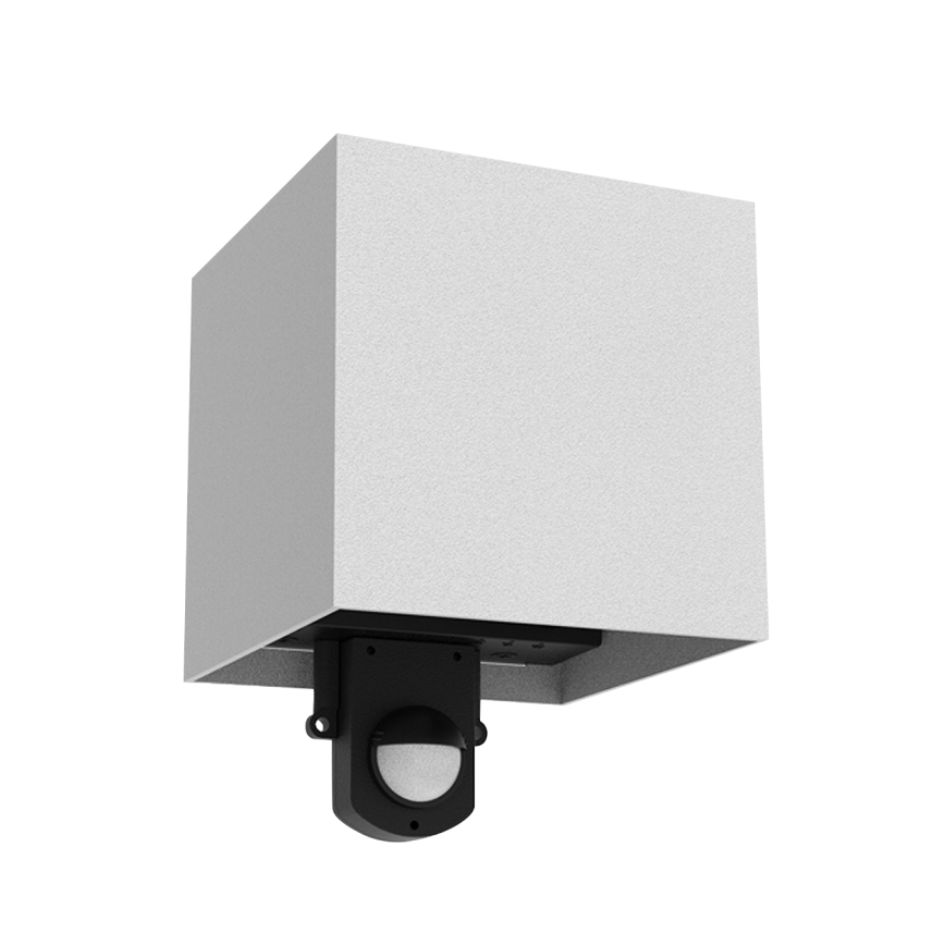 Brilagi - LED vanjsko zidno svjetlo sa senzorom CUBE LED/6W/230V sivo IP65