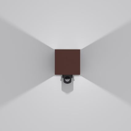 Brilagi - LED vanjsko zidno svjetlo sa senzorom CUBE LED/6W/230V smeđa IP65