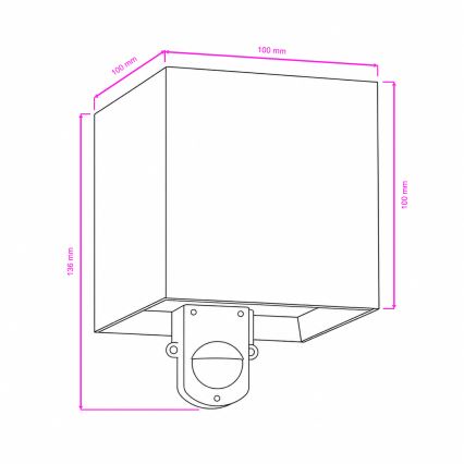 BRILAGI - LED vanjsko zidno svjetlo sa senzorom CUBE LED/6W/230V smeđa IP65