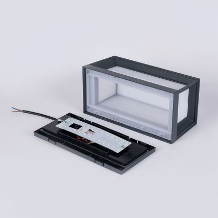 Brilagi - LED vanjsko zidno svjetlo s senzorom PARKER LED/12W/230V antracit IP44
