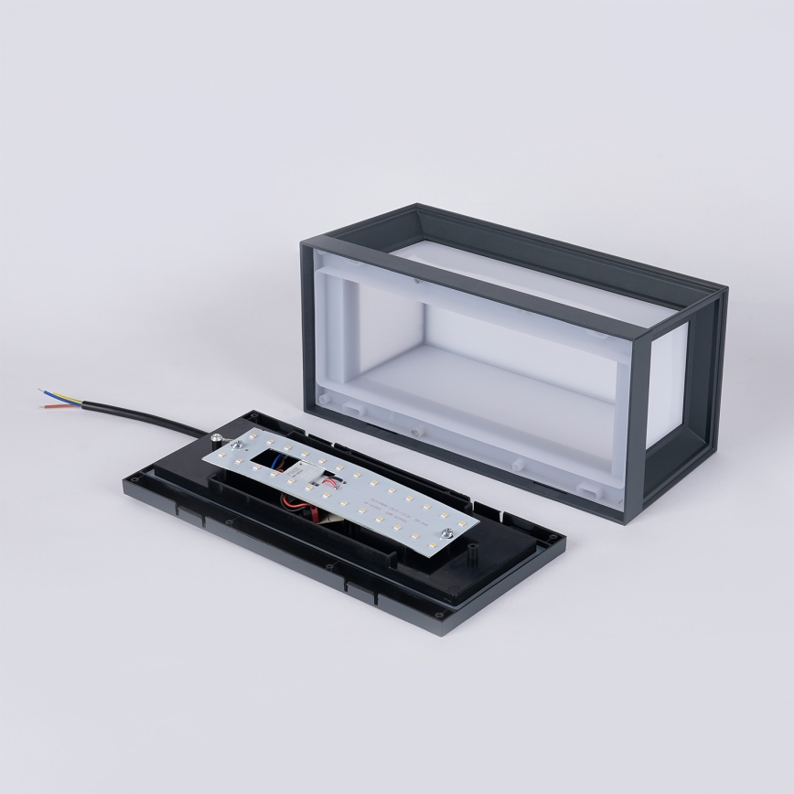 Brilagi - LED vanjsko zidno svjetlo s senzorom PARKER LED/12W/230V antracit IP44