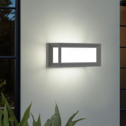 Brilagi - LED vanjsko zidno svjetlo s detektorom pokreta PARKER LED/12W/230V siva IP44