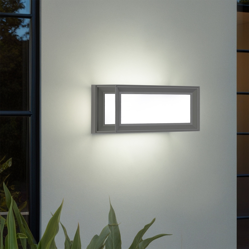 Brilagi - LED vanjsko zidno svjetlo s detektorom pokreta PARKER LED/12W/230V siva IP44