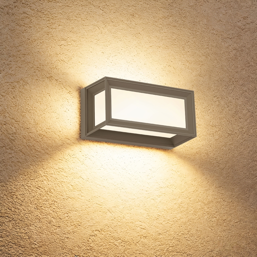 Brilagi - LED vanjsko zidno svjetlo s detektorom pokreta PARKER LED/12W/230V siva IP44