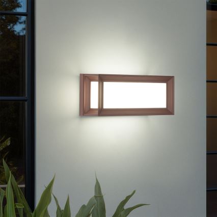 Brilagi - LED vanjsko zidno svjetlo s senzorom PARKER LED/12W/230V smeđe IP44