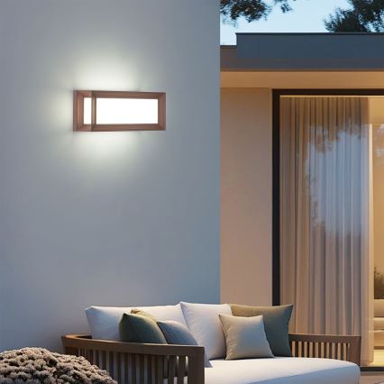 Brilagi - LED vanjsko zidno svjetlo s senzorom PARKER LED/12W/230V smeđe IP44