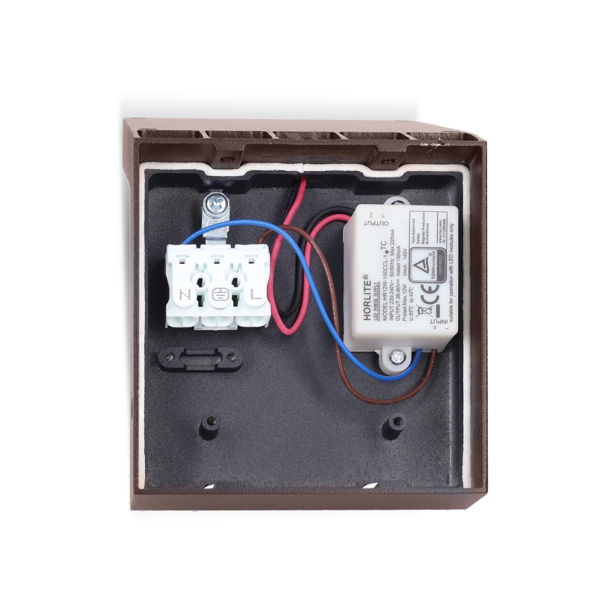 Brilagi - LED vanjska zidna svjetiljka s senzorom RIANO LED/8W/230V smeđa IP65