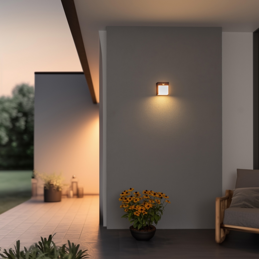 Brilagi - LED vanjsko zidno svjetlo sa senzorom TERNI LED/12W/230V antracit IP44