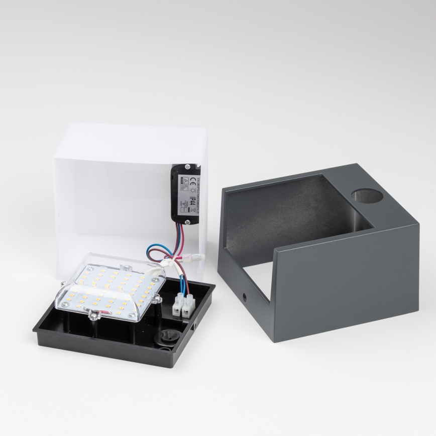 Brilagi - LED vanjsko zidno svjetlo sa senzorom TERNI LED/12W/230V antracit IP44