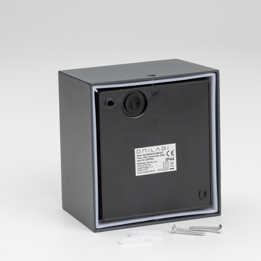 Brilagi - LED vanjsko zidno svjetlo sa senzorom TERNI LED/12W/230V antracit IP44