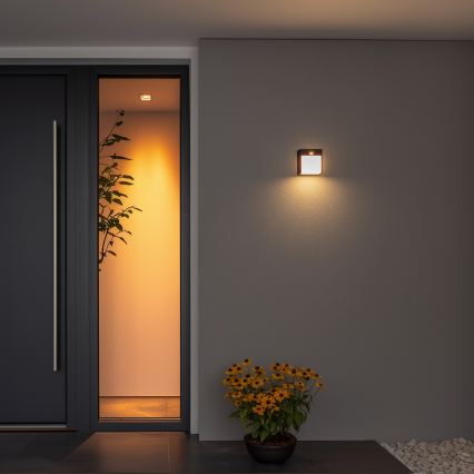Brilagi - LED vanjsko zidno svjetlo sa senzorom TERNI LED/12W/230V crna IP44