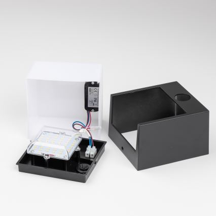 Brilagi - LED vanjsko zidno svjetlo sa senzorom TERNI LED/12W/230V crna IP44