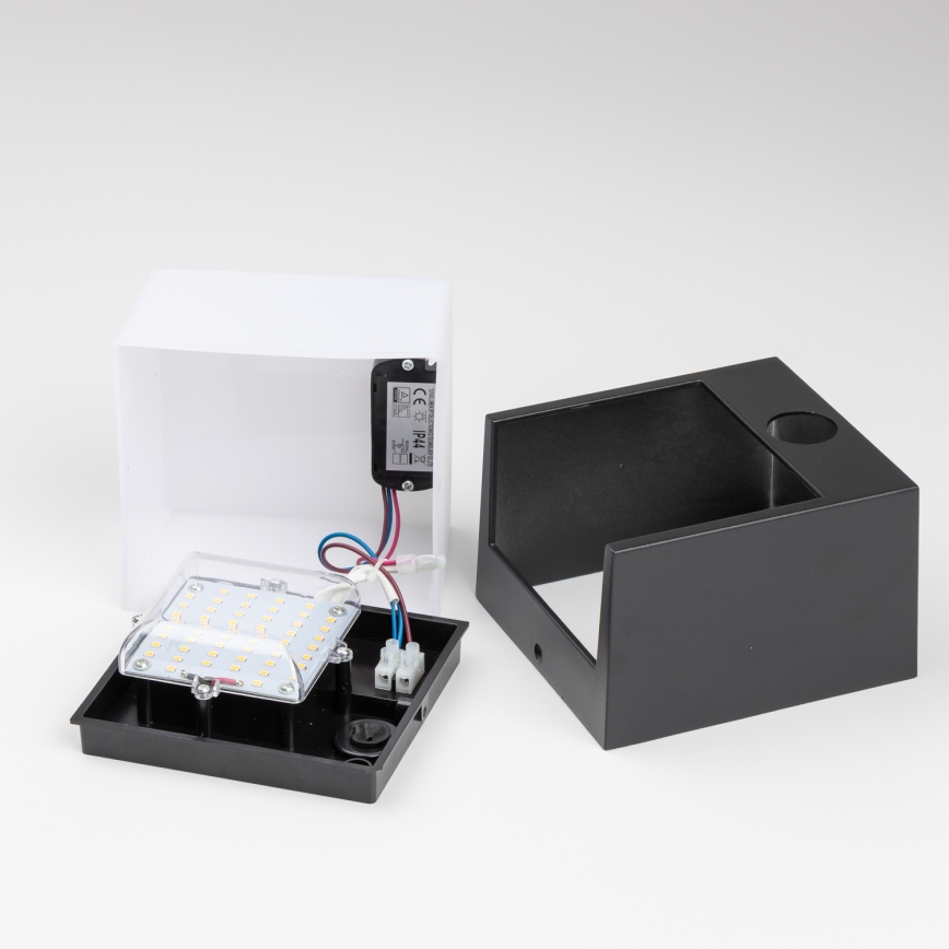 Brilagi - LED vanjsko zidno svjetlo sa senzorom TERNI LED/12W/230V crna IP44