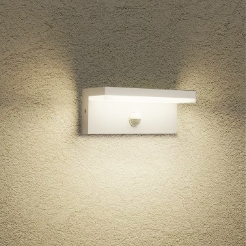 Brilagi - LED vanjsko zidno svjetlo sa senzorom TESSI LED/10W/230V bijela IP54