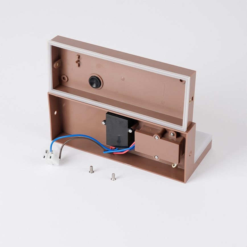 Brilagi - LED vanjska zidna svjetiljka sa senzorom TESSI LED/10W/230V smeđa IP54