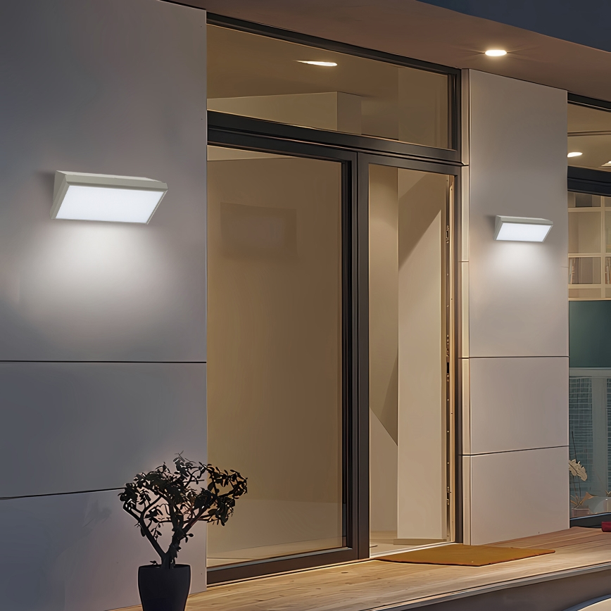 Brilagi - LED vanjsko zidno svjetlo s senzorom TRIANGLE LED/20W/230V siva IP65