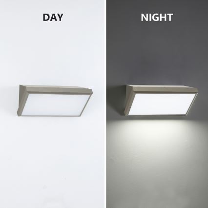 Brilagi - LED vanjsko zidno svjetlo s senzorom TRIANGLE LED/20W/230V siva IP65