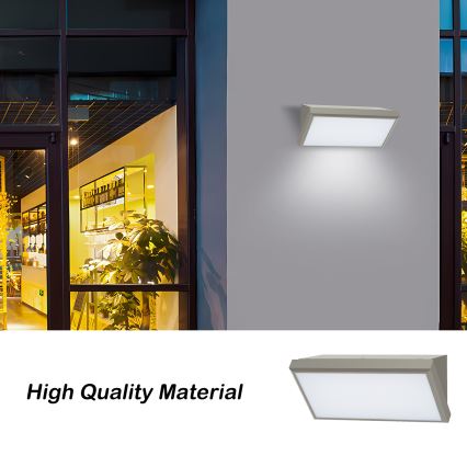 Brilagi - LED vanjsko zidno svjetlo s senzorom TRIANGLE LED/20W/230V siva IP65