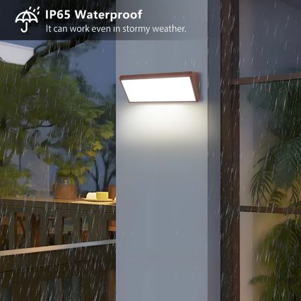 Brilagi - LED vanjsko zidno svjetlo s senzorom TRIANGLE LED/42W/230V smeđe IP65