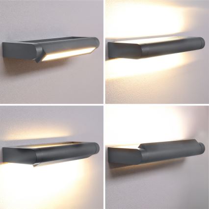 Brilagi - LED vanjsko zidno svjetlo SALERNO LED/12W/230V 35,5 cm antracit IP65