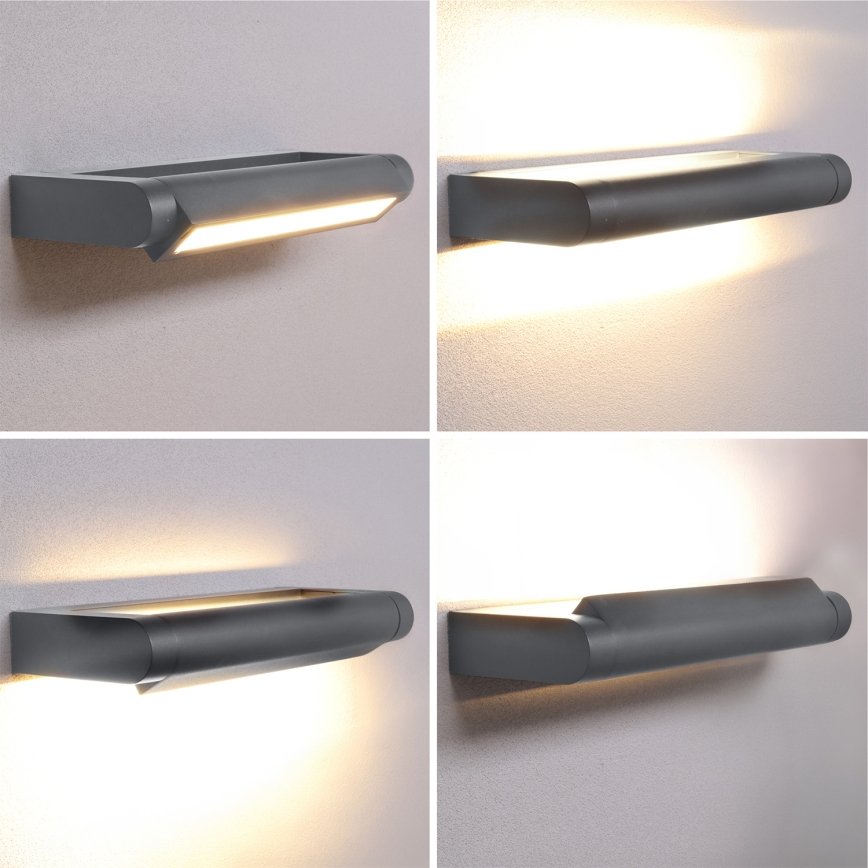 Brilagi - LED vanjsko zidno svjetlo SALERNO LED/12W/230V 35,5 cm antracit IP65