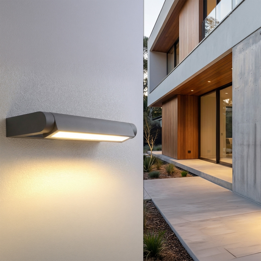 Brilagi - LED vanjsko zidno svjetlo SALERNO LED/12W/230V 35,5 cm antracit IP65