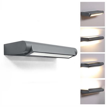 Brilagi - LED vanjsko zidno svjetlo SALERNO LED/12W/230V 35,5 cm antracit IP65