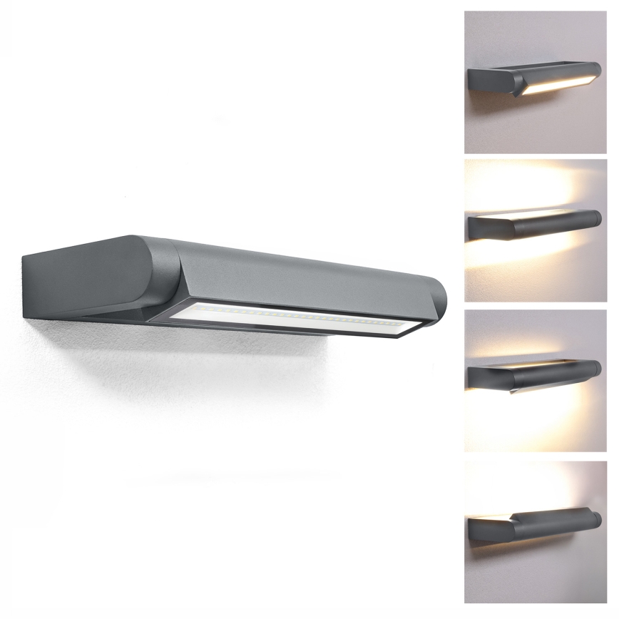 Brilagi - LED vanjsko zidno svjetlo SALERNO LED/12W/230V 35,5 cm antracit IP65