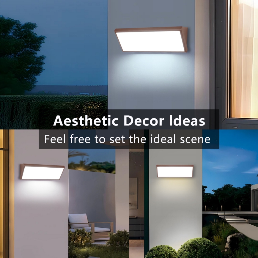 Brilagi - LED vanjsko zidno svjetlo TRIANGLE LED/42W/230V 3000/4000/6500K smeđa IP65