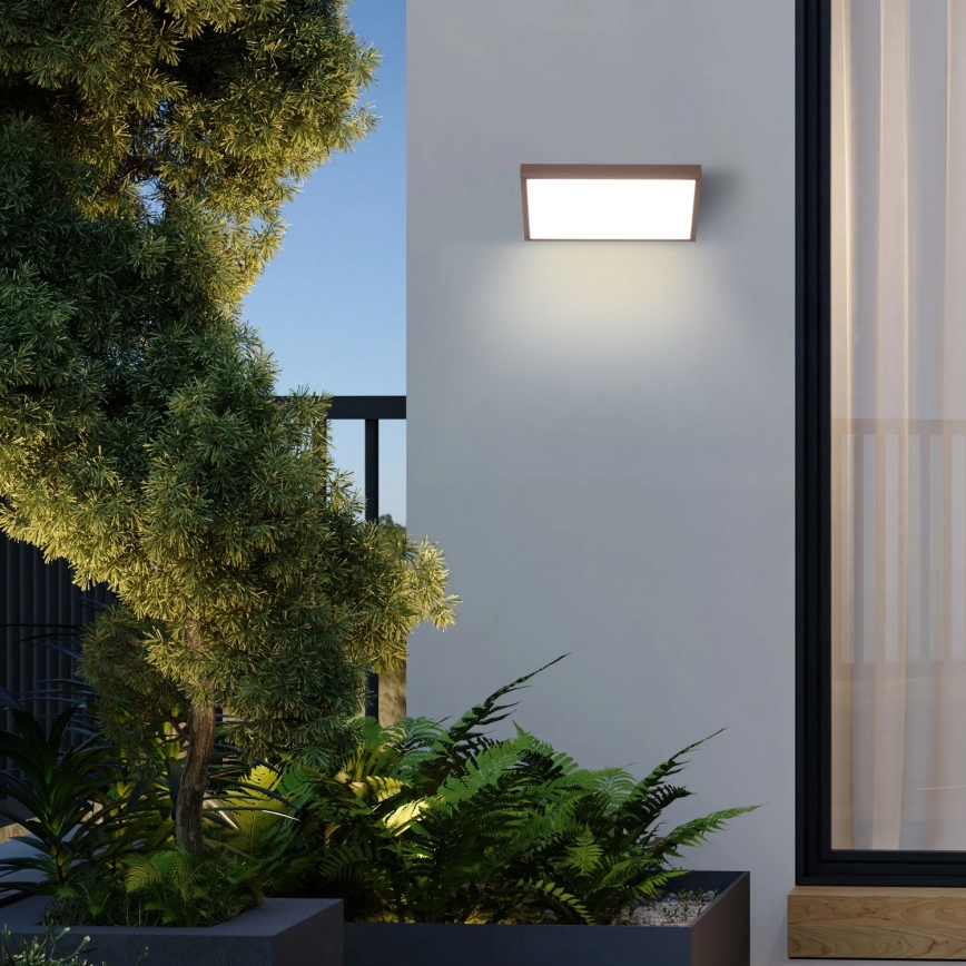 Brilagi - LED prigušivo vanjsko zidno svjetlo TRIANGLE 1xE27/6W/230V 2700-6500K IP65 smeđa