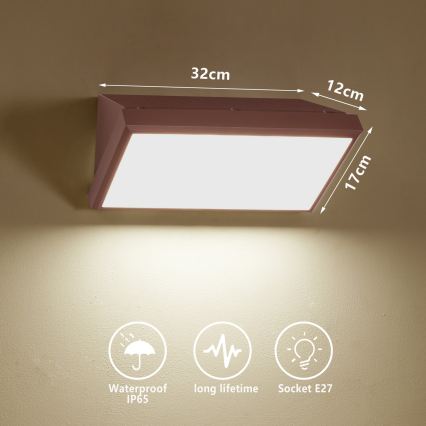 Brilagi - LED prigušivo vanjsko zidno svjetlo TRIANGLE 1xE27/6W/230V 2700-6500K IP65 smeđa