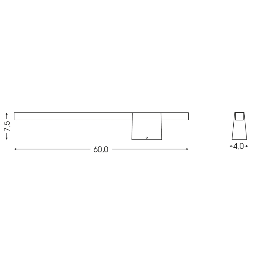 BRILAGI - LED Vanjsko zidno svjetlo VELORA LED/9W/230V 60 cm IP44 crna
