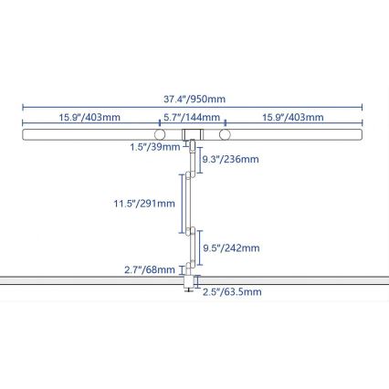 Brilagi - LED dimerabilna dodirna fleksibilna stolna lampa VARIO LED/24W/230V 3000-6500K CRI 92 bijela