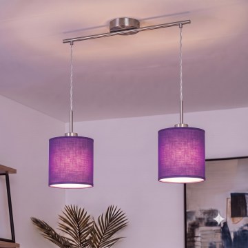 Brilagi - LED viseća svjetiljka na sajli NUBILA 2xE27/60W/230V ljubičasta