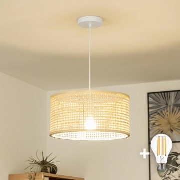 Brilagi - LED viseći luster CERIA BOHO na sajli 1xE27/40W/230V Ø 25 cm bambus