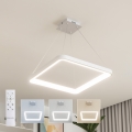 Brilagi - LED viseći luster na kabelu FALCON SLIM, s mogućnošću prigušivanja, LED/50W/230V 3000-6500K 50x50 cm bijela + s daljinskim upravljačem
