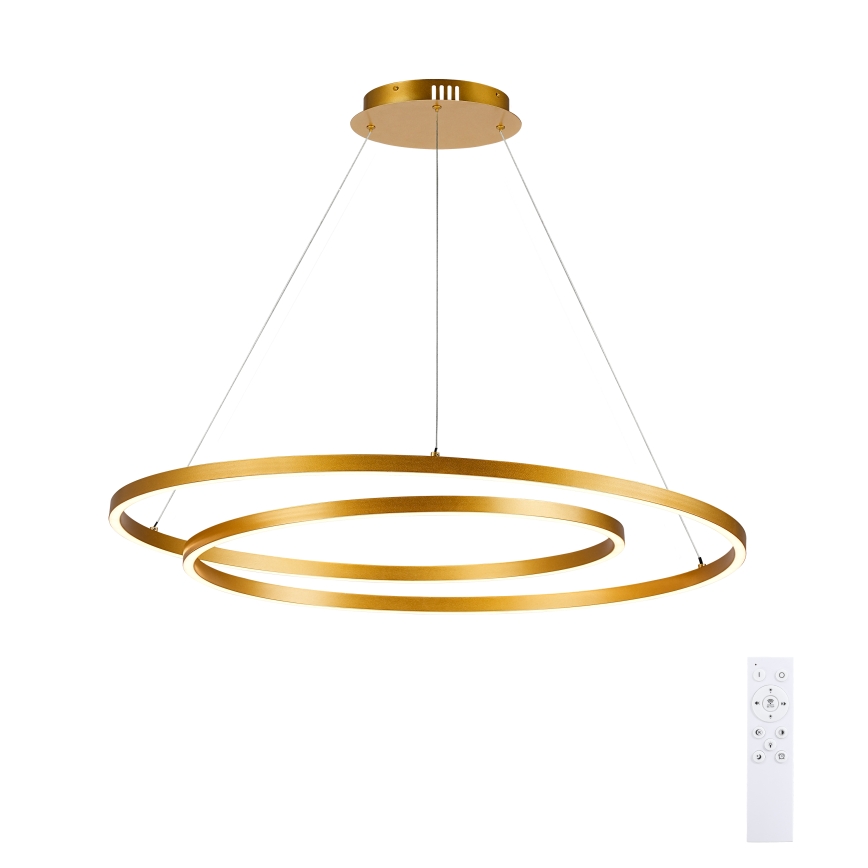 Brilagi - LED luster s mogućnošću prigušivanja na užetu TWISTER LED/105W/230V 3000-6000K zlatna + daljinski upravljač