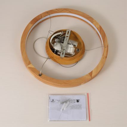 Brilagi - LED viseći luster na sajli UMEA WOOD LED/30W/230V, promjer 40 cm, drveni