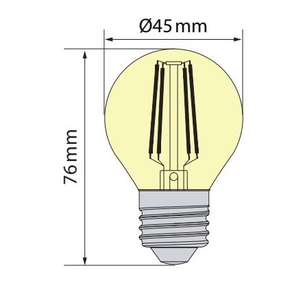 Brilagi - LED žarulja FILAMENT CLASIC ONE P45 E27/6,5W/230V 3000K