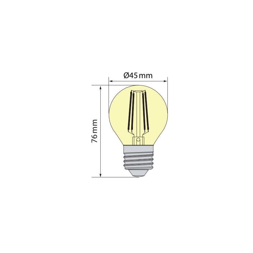 Brilagi - LED žarulja FILAMENT CLASIC ONE P45 E27/6,5W/230V 3000K