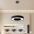 Brilagi - LED zatemnjiv luster na sajli LUMIX LED/48W/230V 3000-6000K crna Ø 50 cm + daljinski upravljač